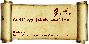 Györgyjakab Amelita névjegykártya